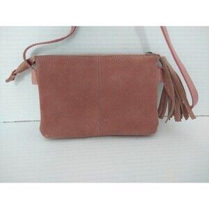 Day & Mood Anthropologie Small Pink 100% Leather/Cotton Crossbody Bag Purse mini